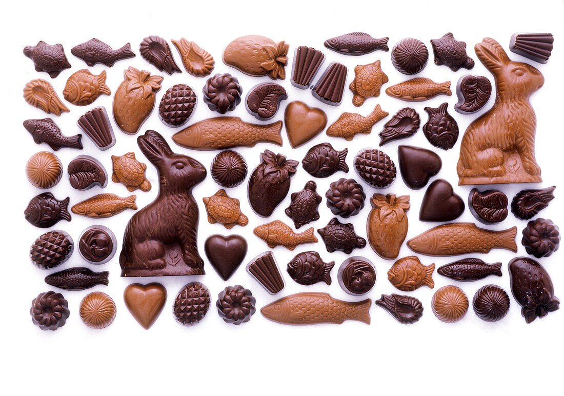 Verschiedene Figuren aus Schokolade