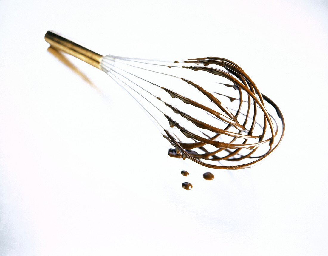 Whisk with Melted Chocolate