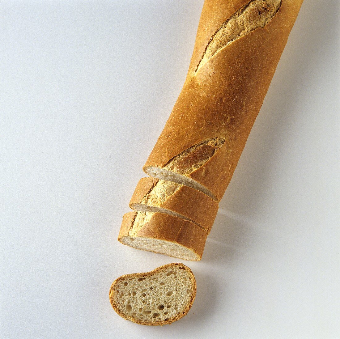 Partially Sliced Loaf of French Bread
