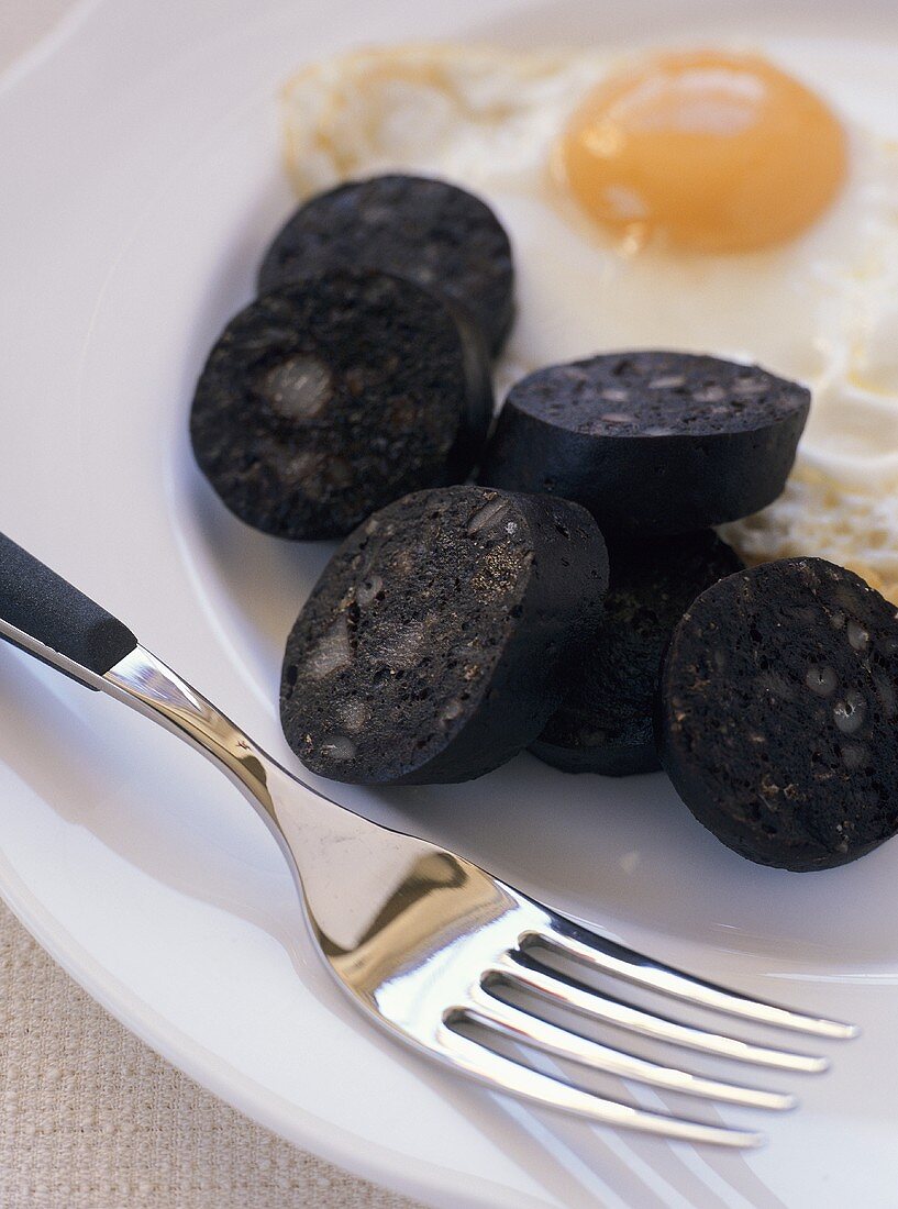 Black Pudding with a Fried Egg