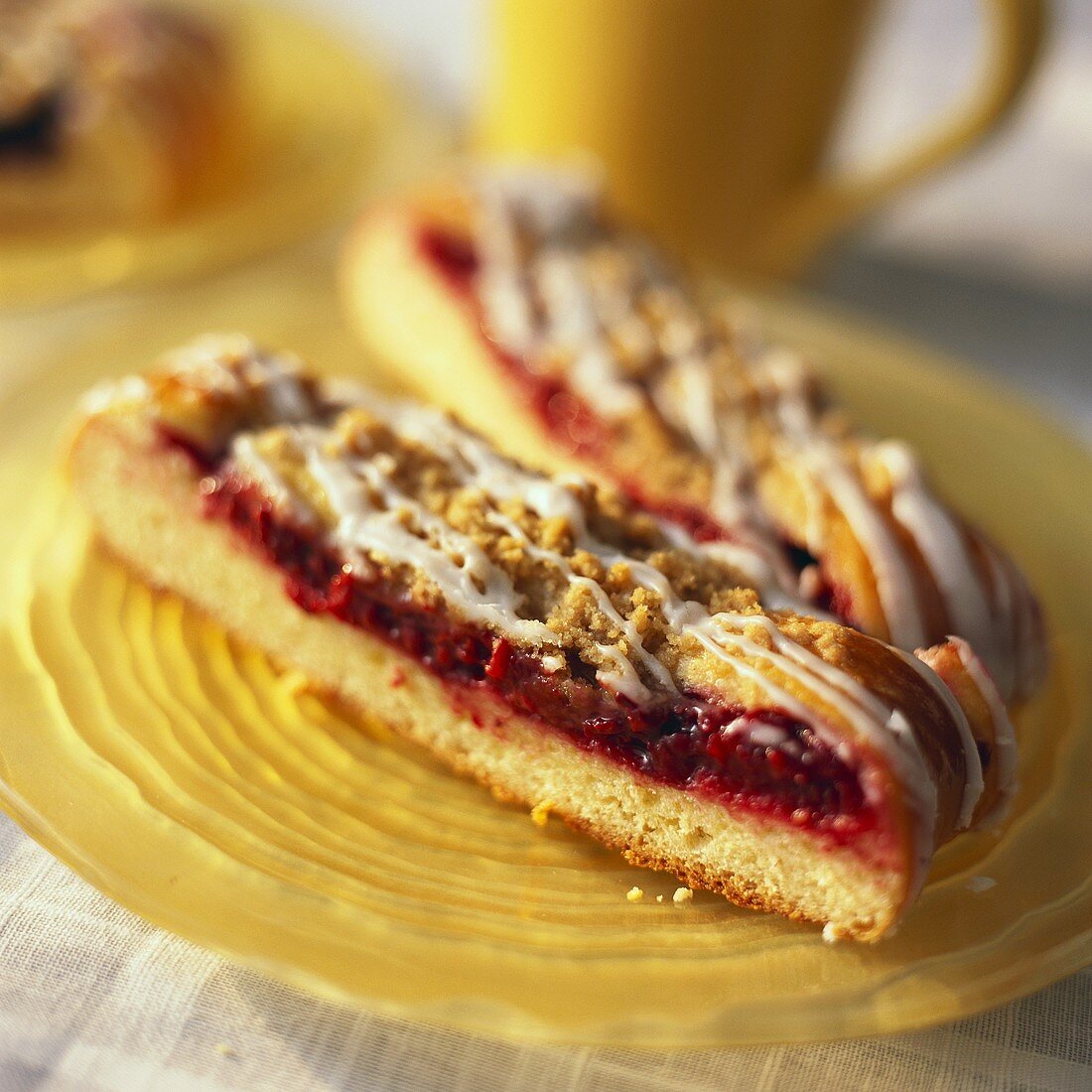 Slices of Coffee Cake with Berry Filling