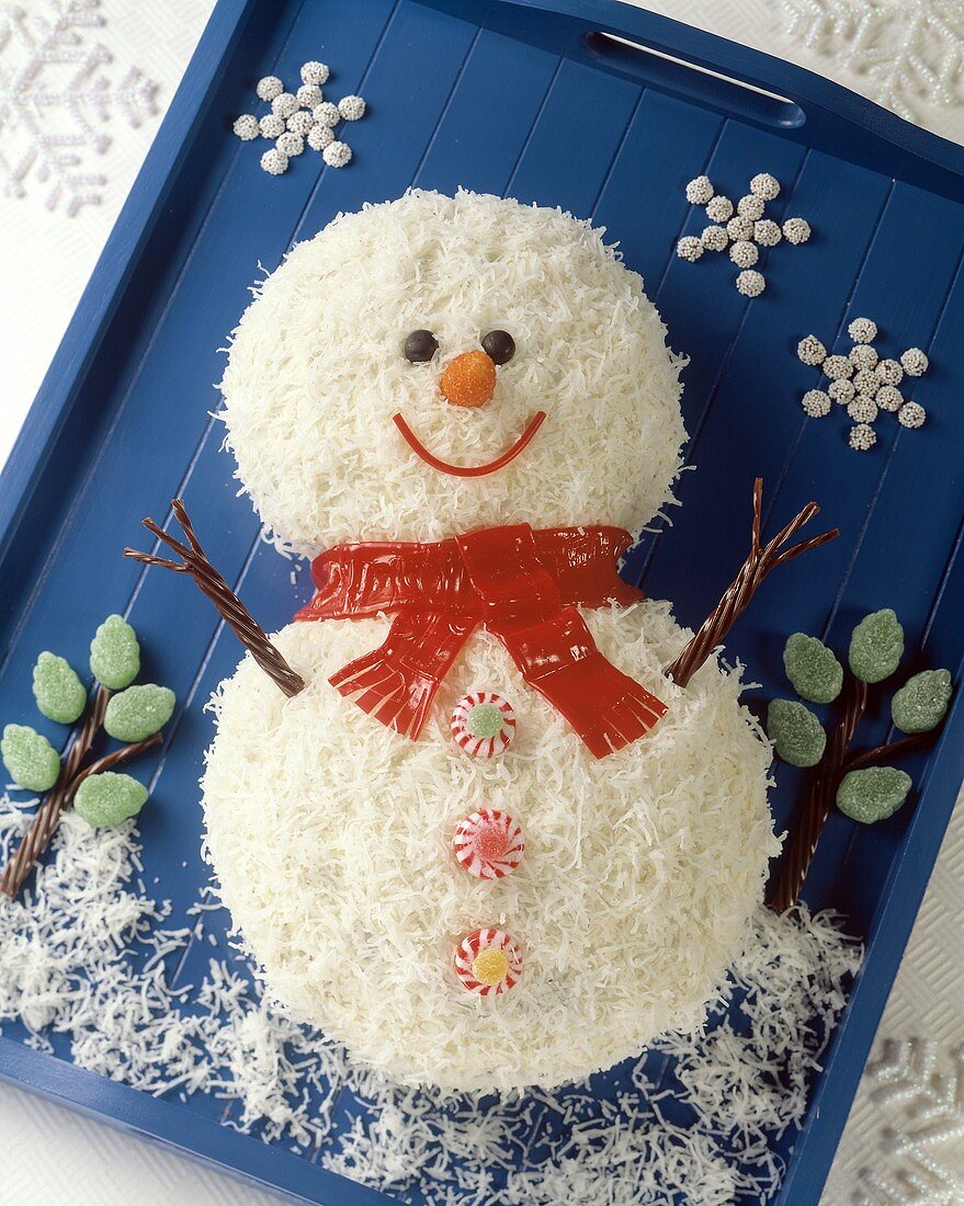 A Snowman Cake