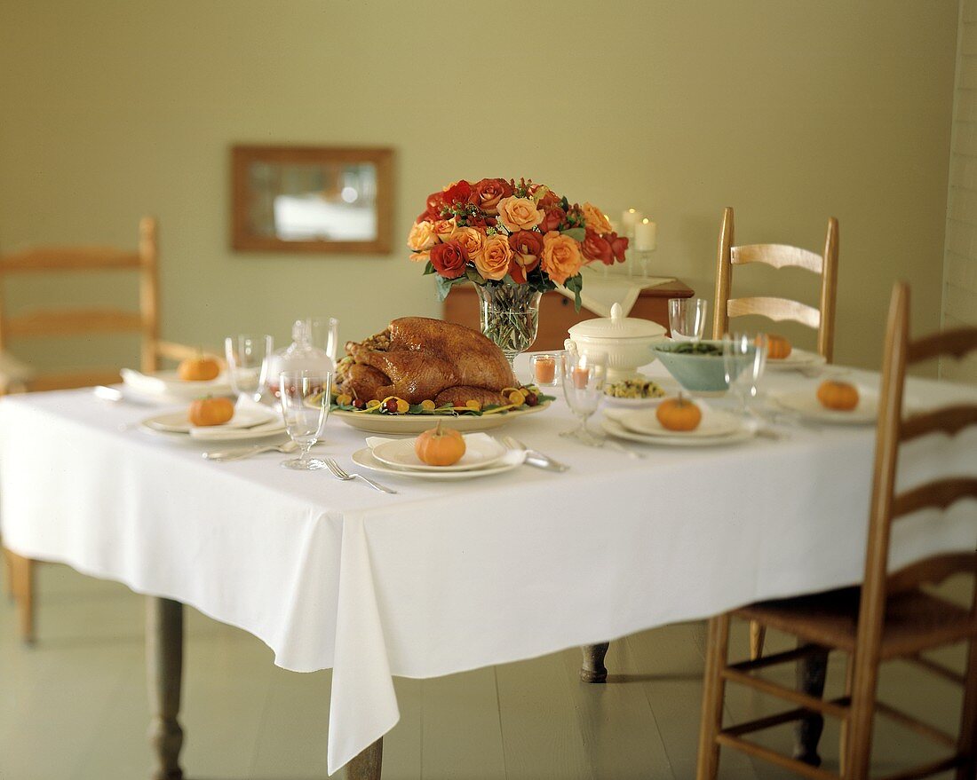 Gedeckter Tisch zu Thanksgiving