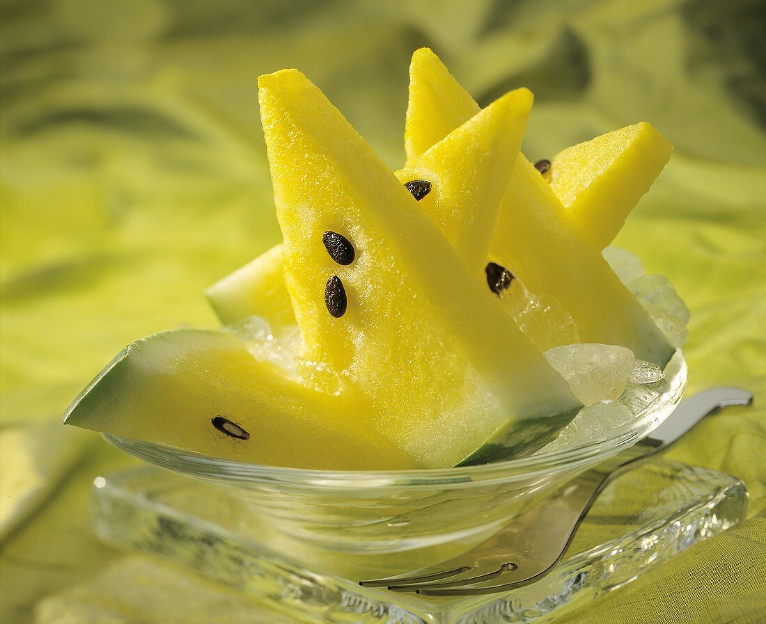 Slices of Yellow Watermelon