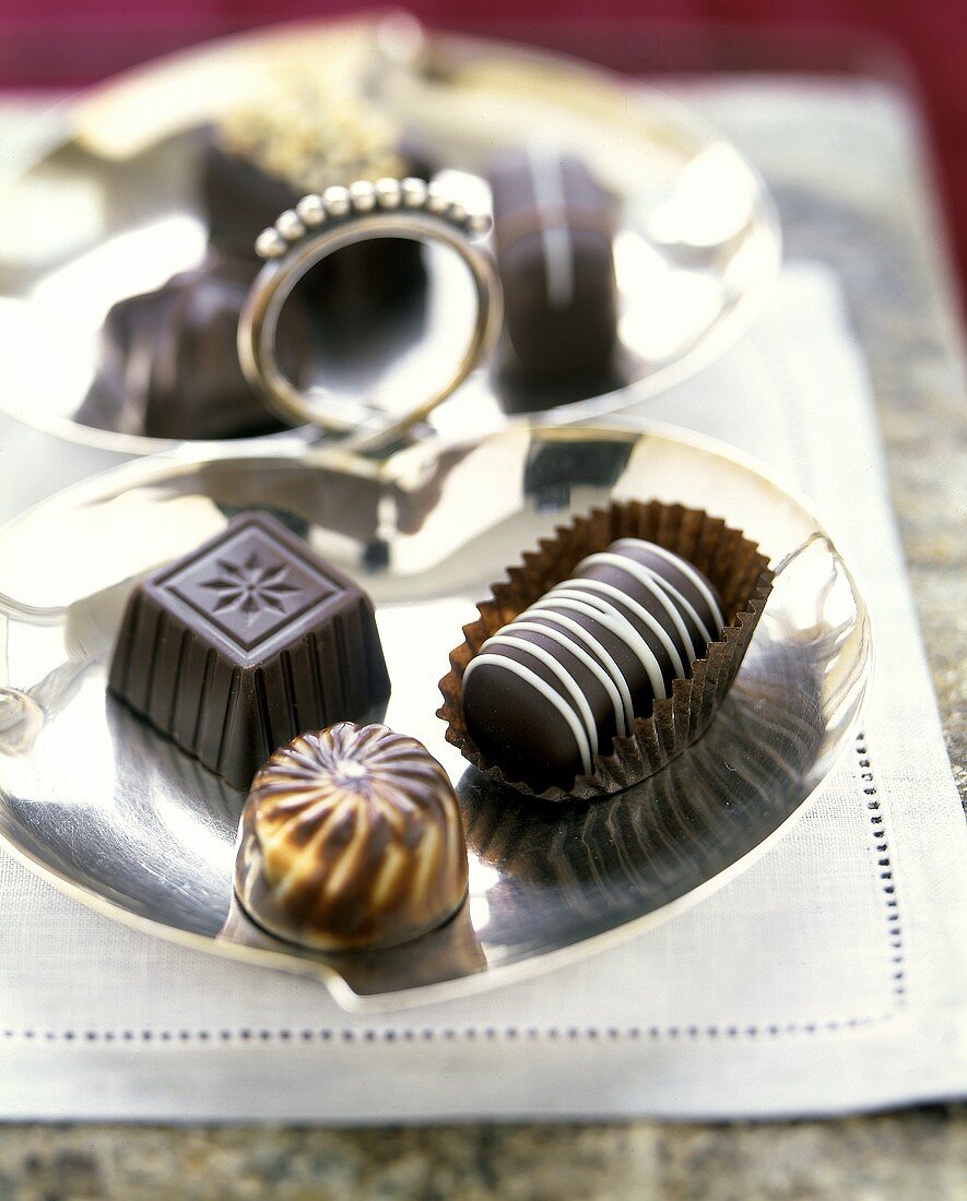 Chocolates on a Silver Tray