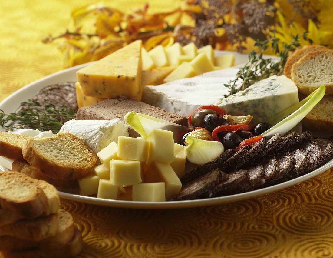 A Platter of Assorted Appetizers