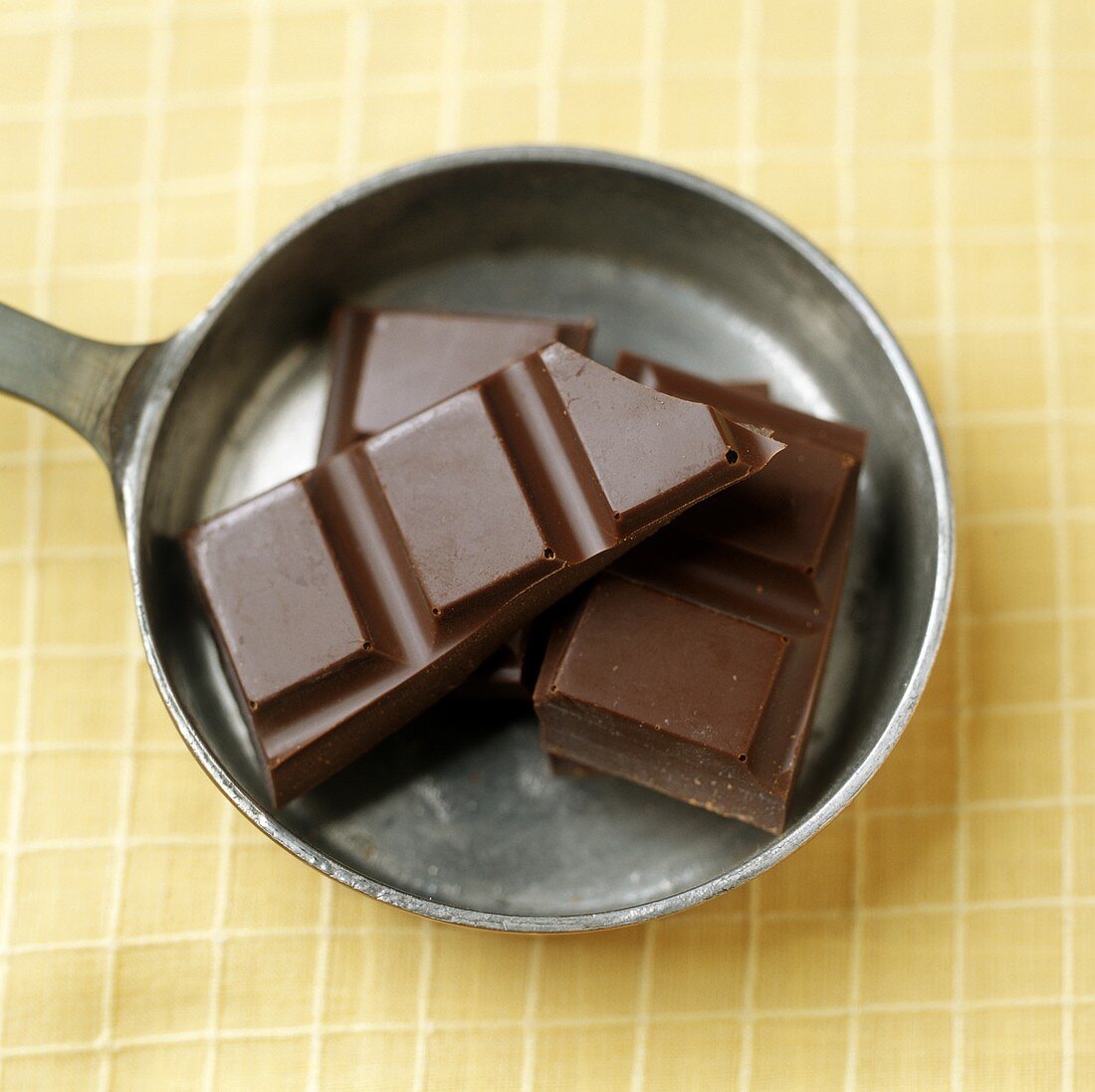 Squares of Chocolate in a Pan