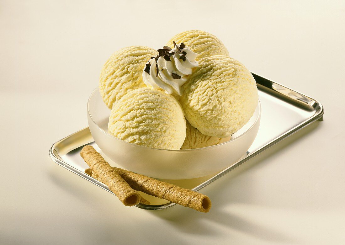 Bowl with Vanilla Icecream