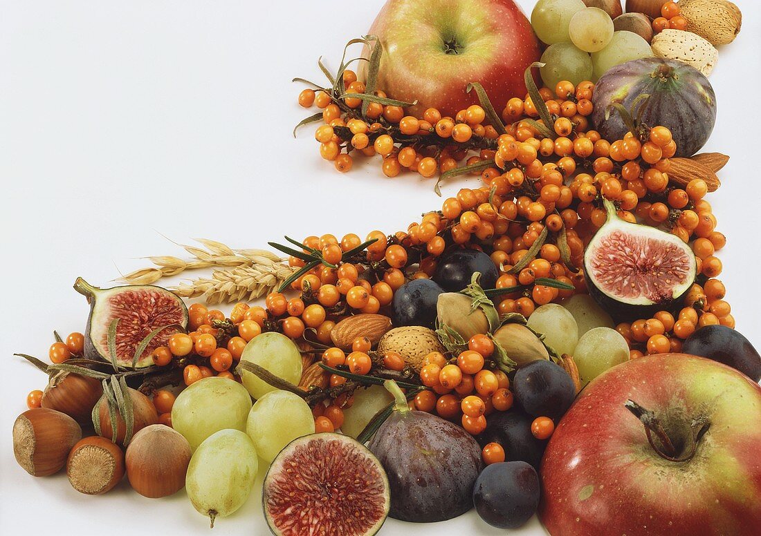 Apples; sea buckthorn berries; figs; nuts and grapes