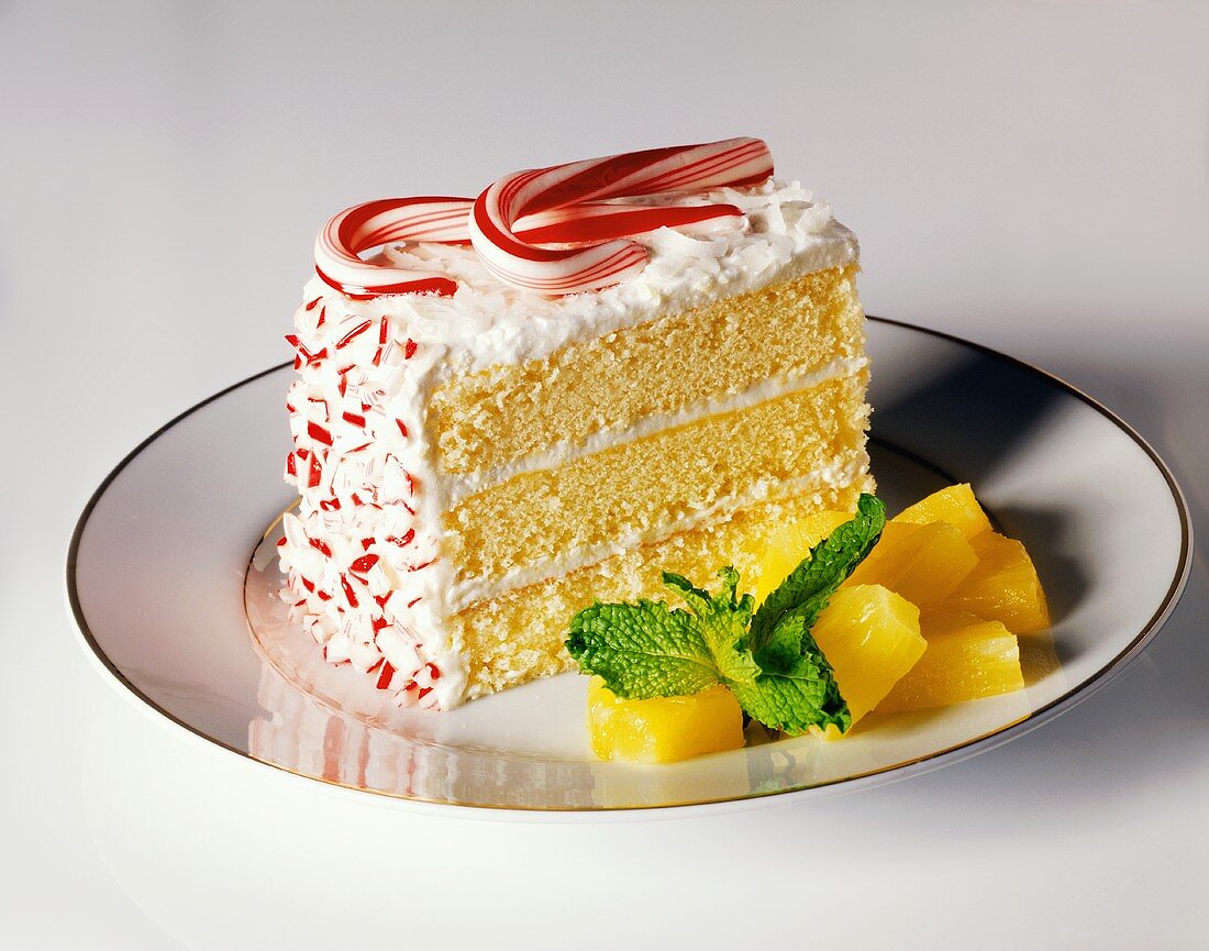 A Slice of Pineapple Peppermint Cake