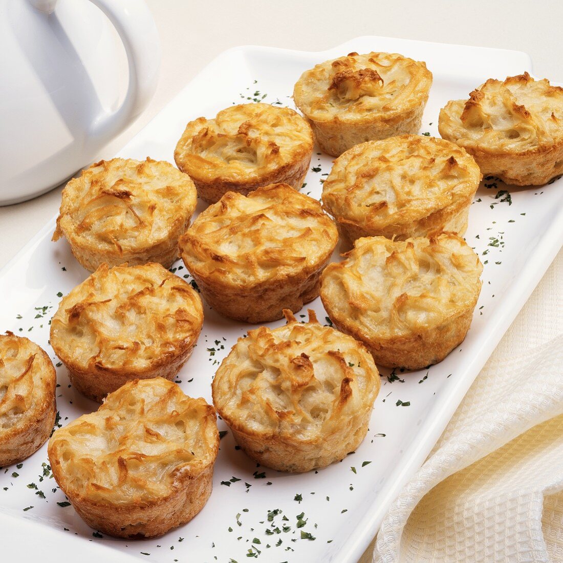 A Platter of Individual Potato Kugels