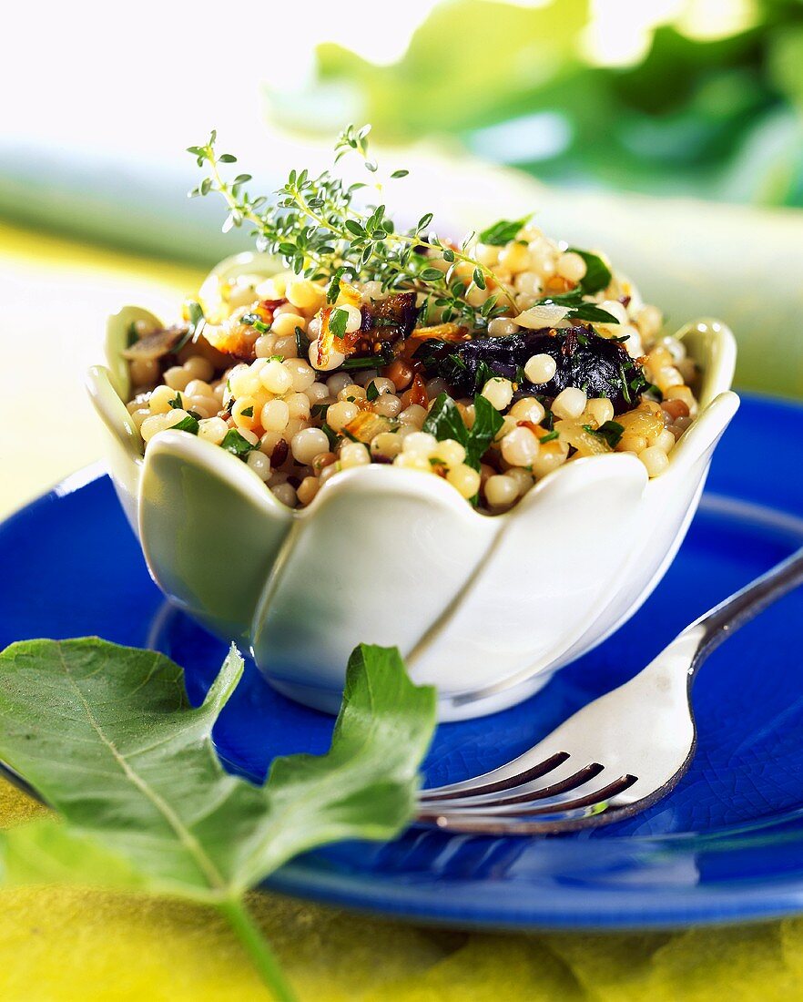 Pearl Couscous with Figs and Thyme