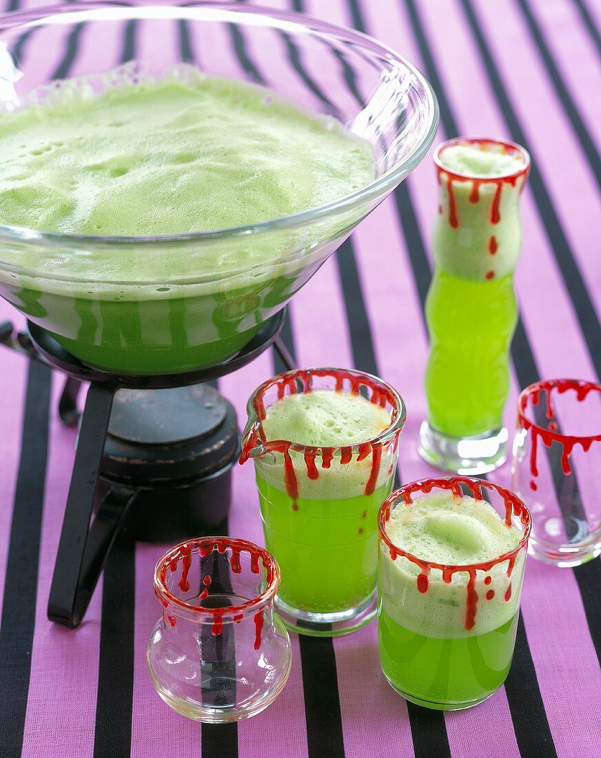 Frothy Green Halloween Punch