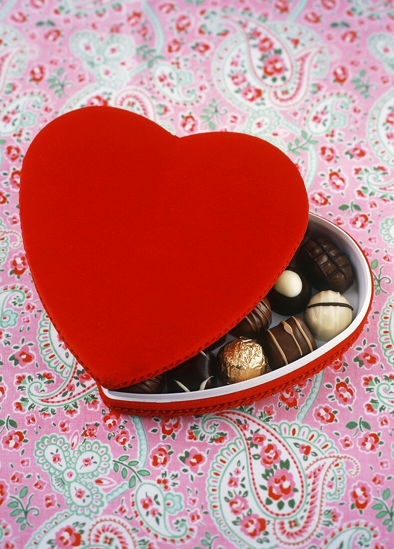 Chocolates in a Heart Shaped Box