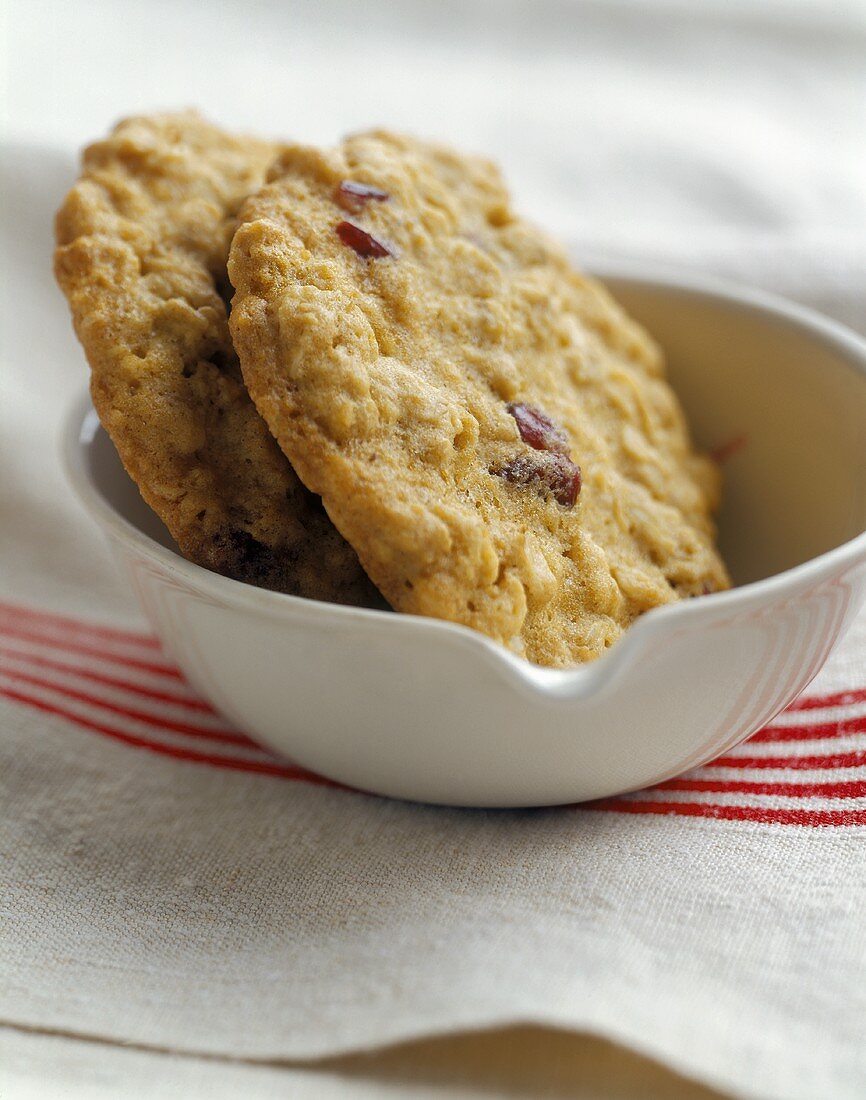 Cranberry Cookies in weisser Schale (USA)