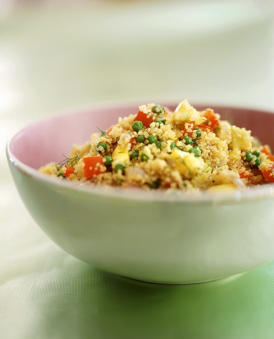 Couscous with Peas and Red Bell Peppers