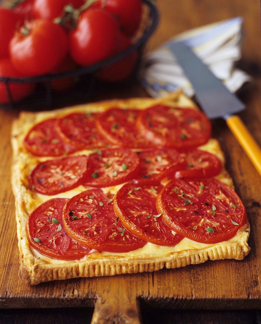 A Tomato and Cheese Tart