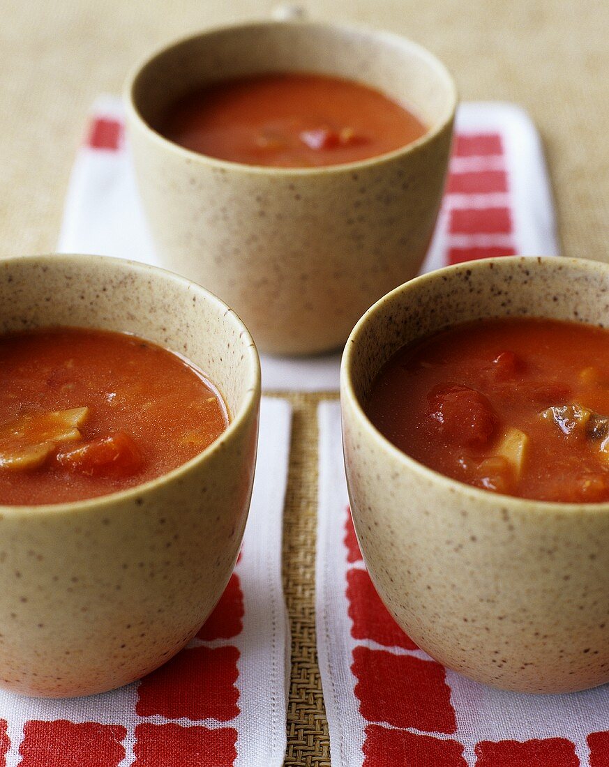 Three Bowls of Tomato Soup