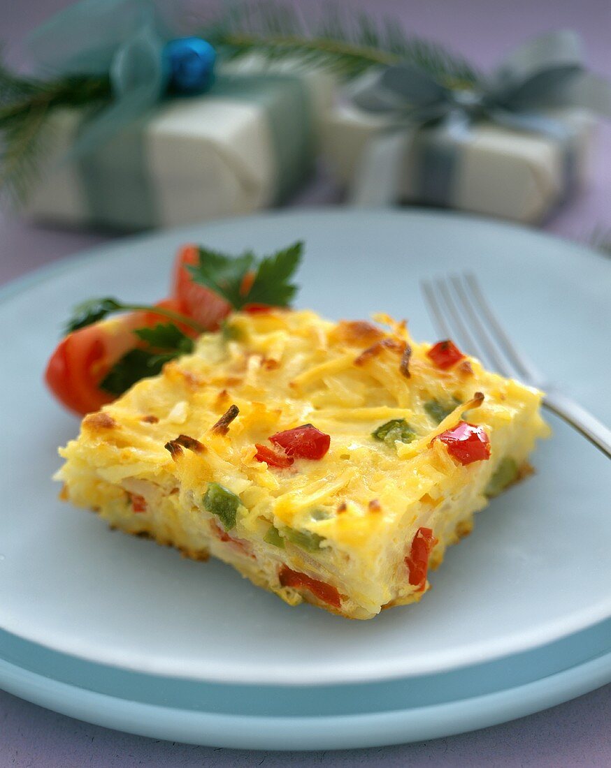A Piece of Vegetable Frittata