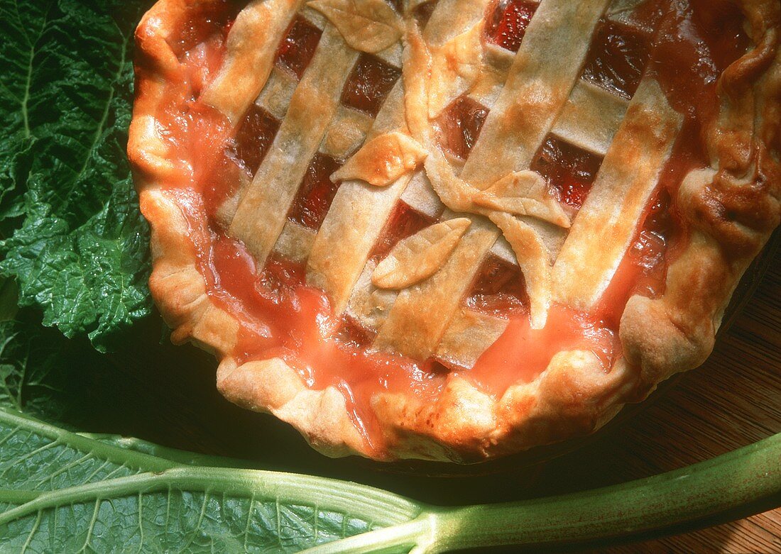 Rubarb Pie with fresh Rubarb