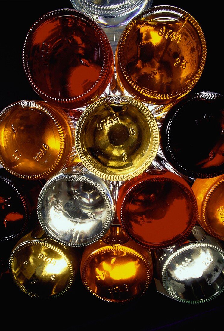 The Bottom of Assorted Wine Bottles