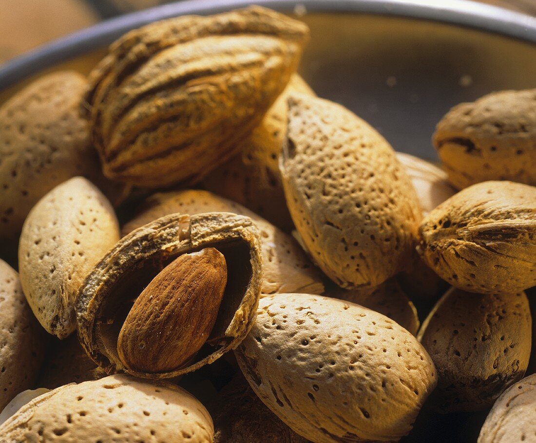 Whole Almonds in a Bowl