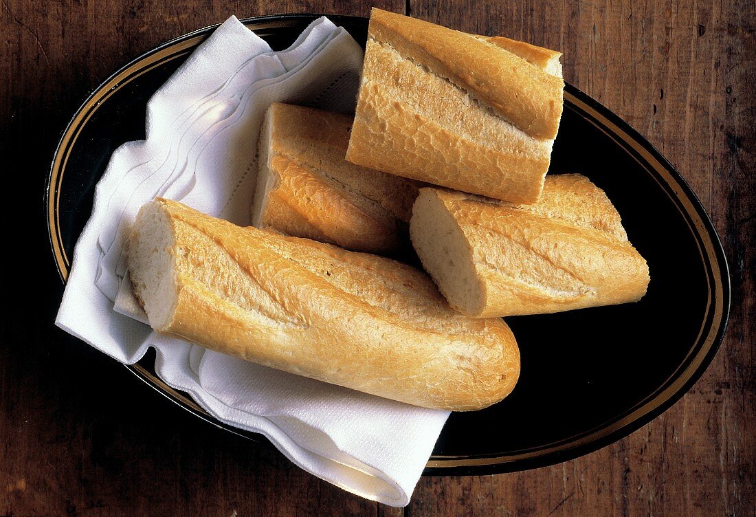 Cut Loaves of French Bread
