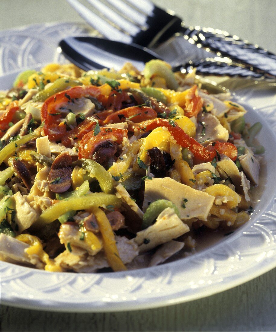 Grilled Vegetables and Tuna Salad