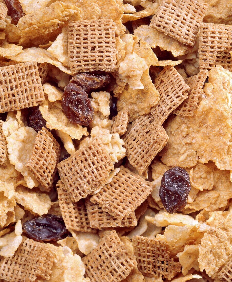 Close Up of Whole Grain Cereal Mix