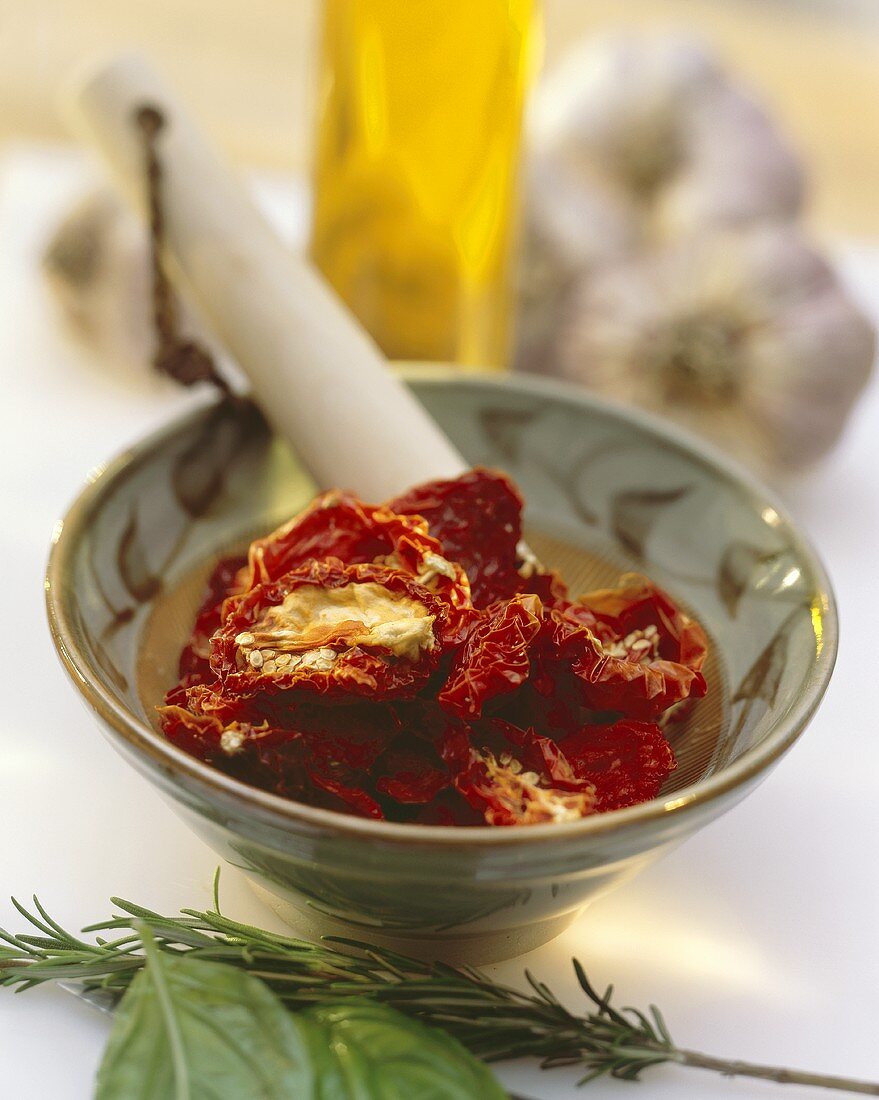 Sun Dried Tomatoes in a Bowl