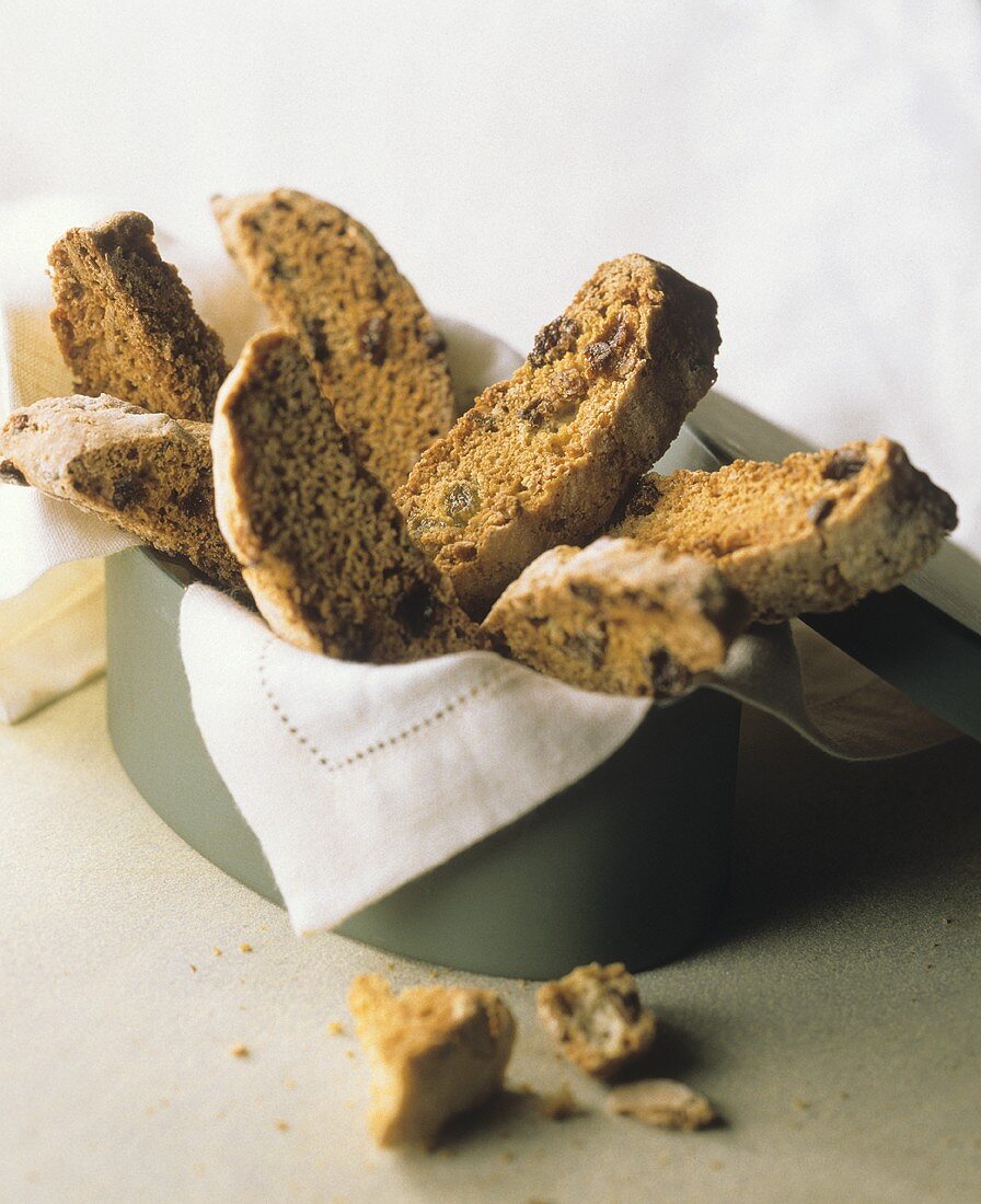 Biscotti con l'uvetta (Rosinen-Kekse, Italien)