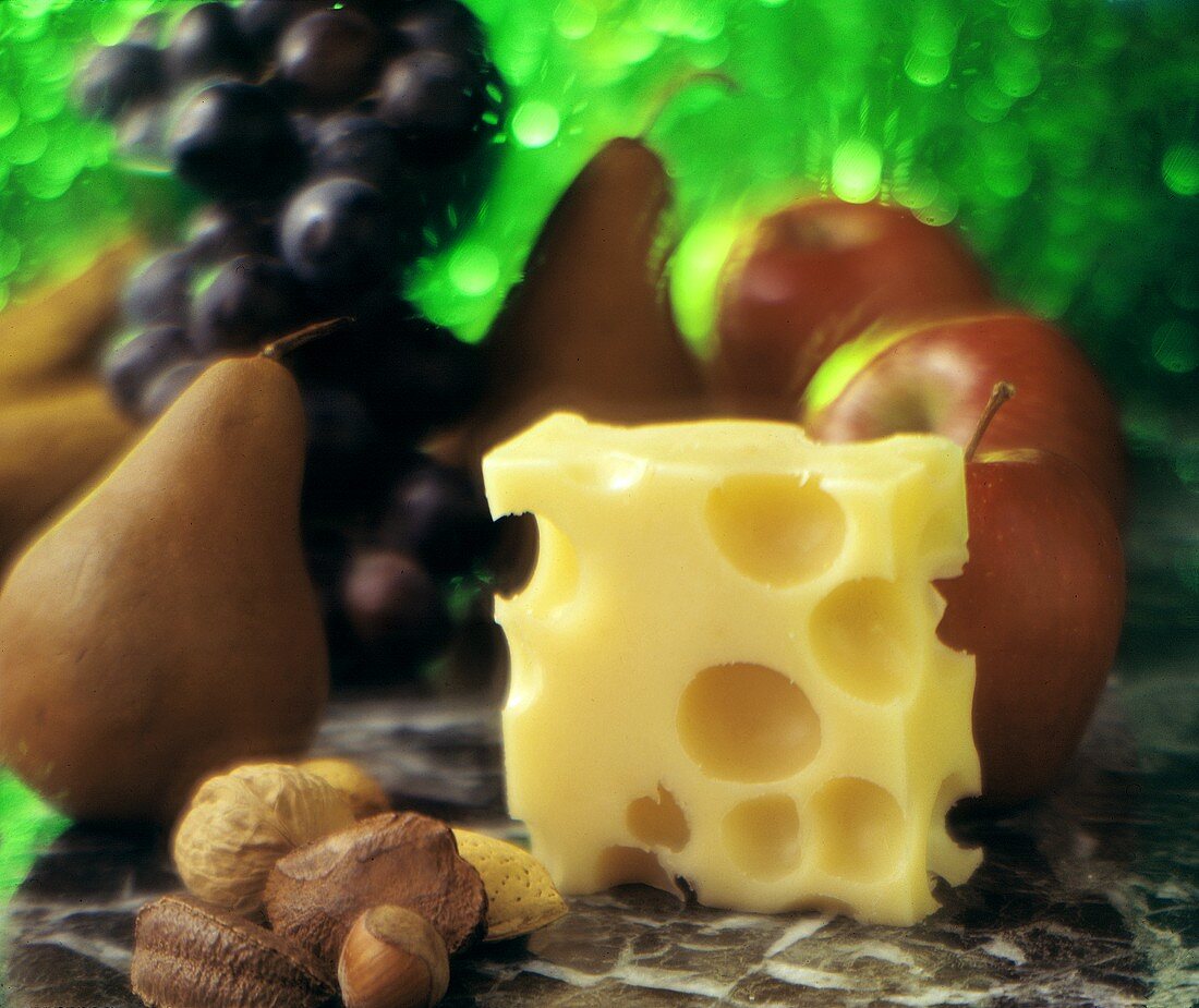 Swiss Cheese with Fruit and Nuts