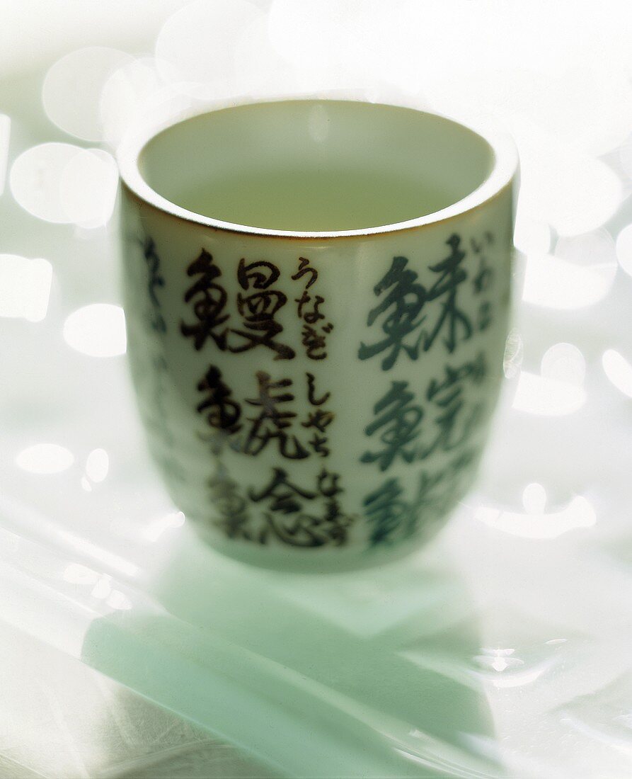 Sake in a Sake Cup