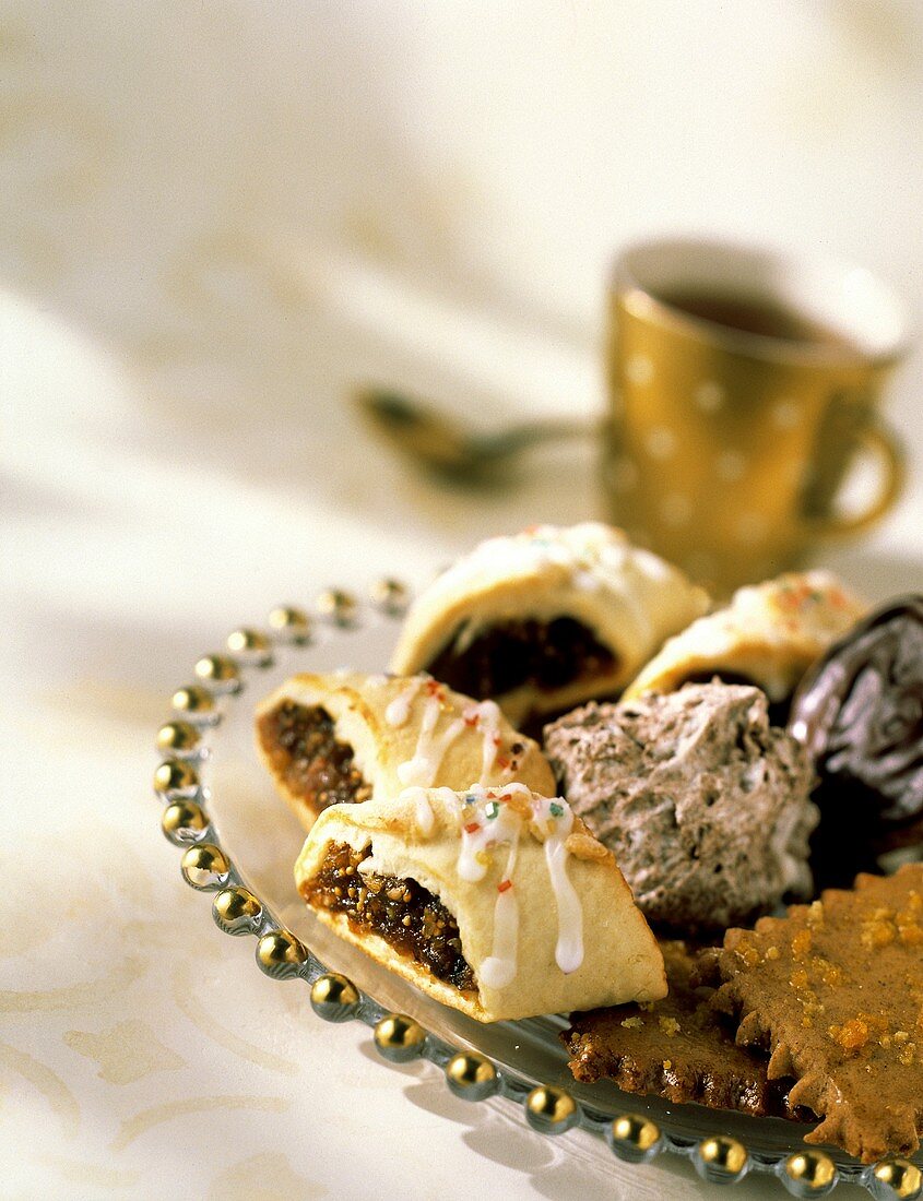 Assorted Christmas Cookies on a Platter