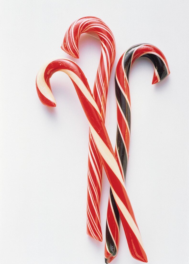 Three Assorted Candy Canes