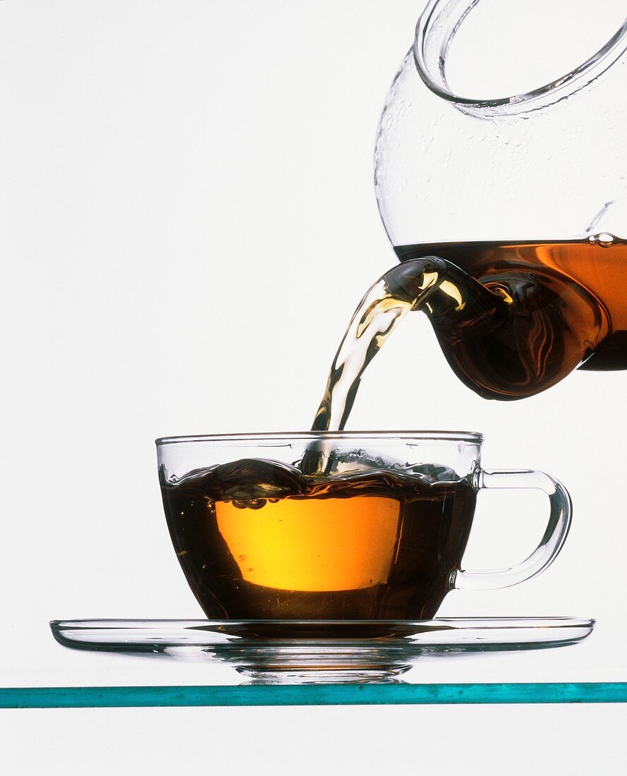 Pouring Tea into a Glass