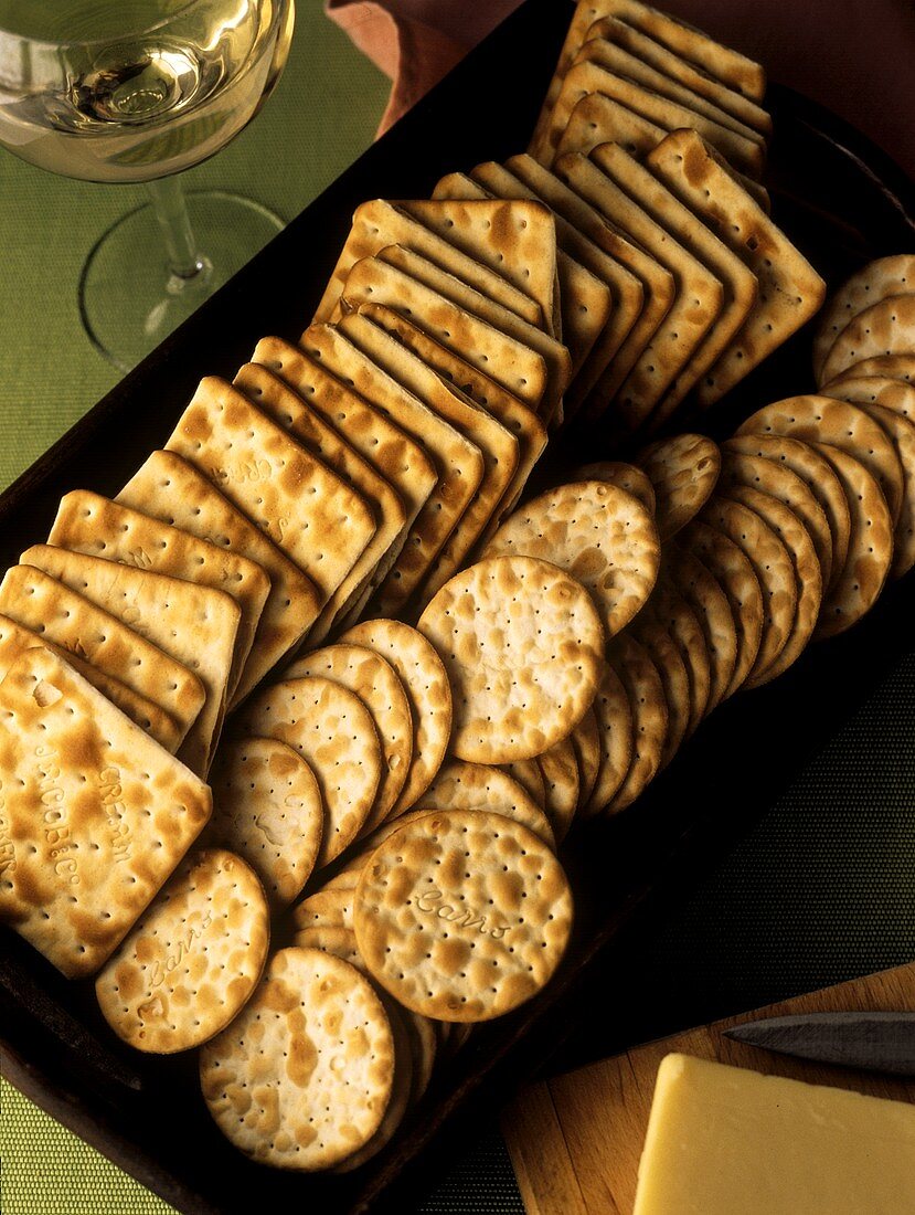 A Tray of Assorted Crackers