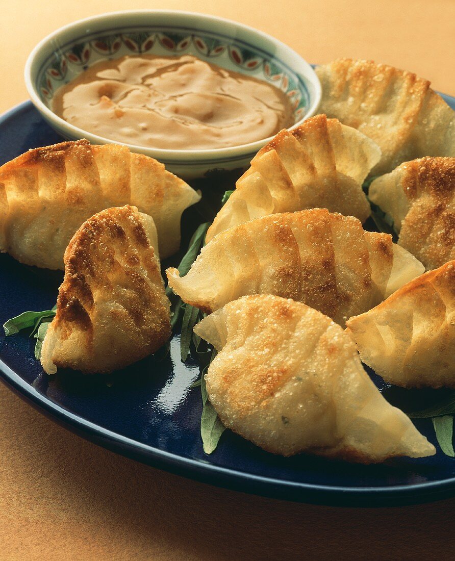 Fried Chinese Ravioli with Dipping Sauce
