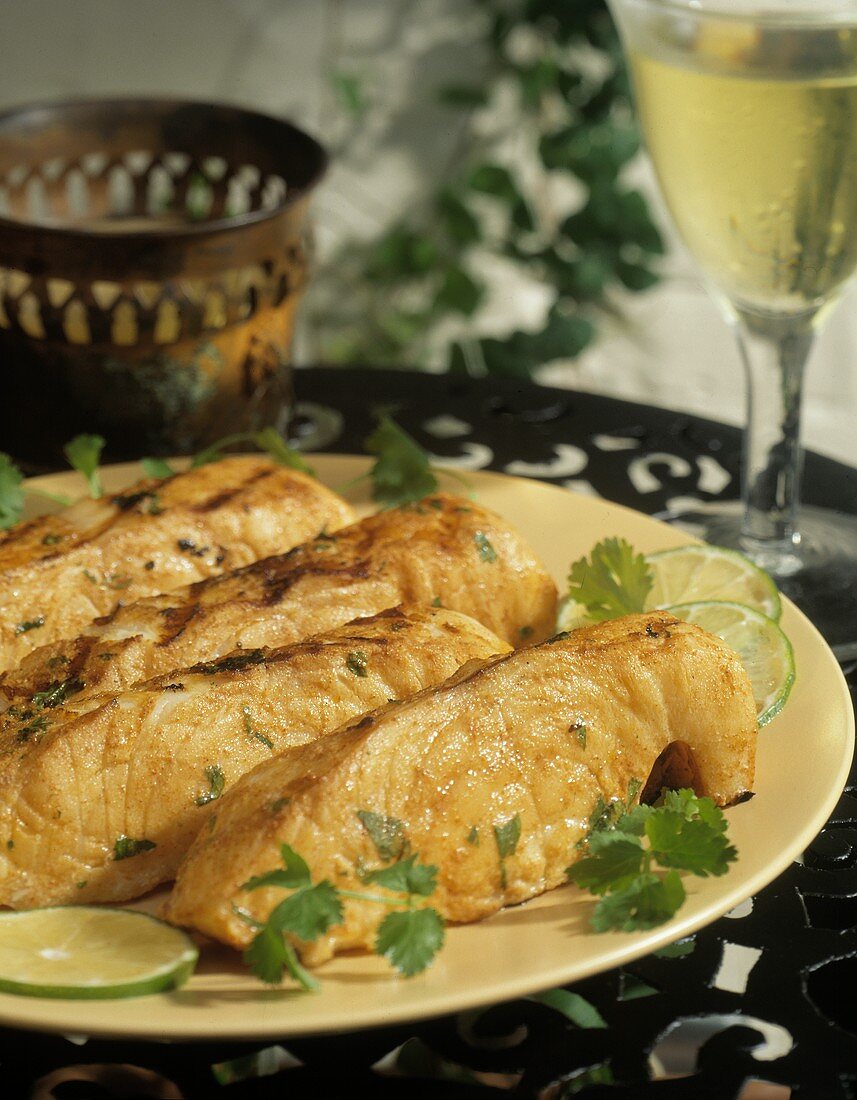 Grilled Haddock on a Platter