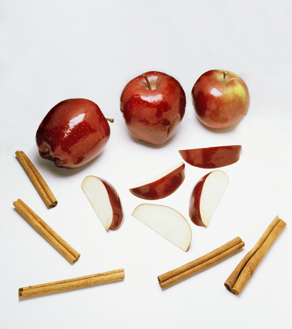 Apples and Cinnamon Sticks