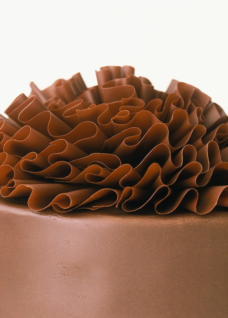 Schokoladenkuchen mit Schokofächer
