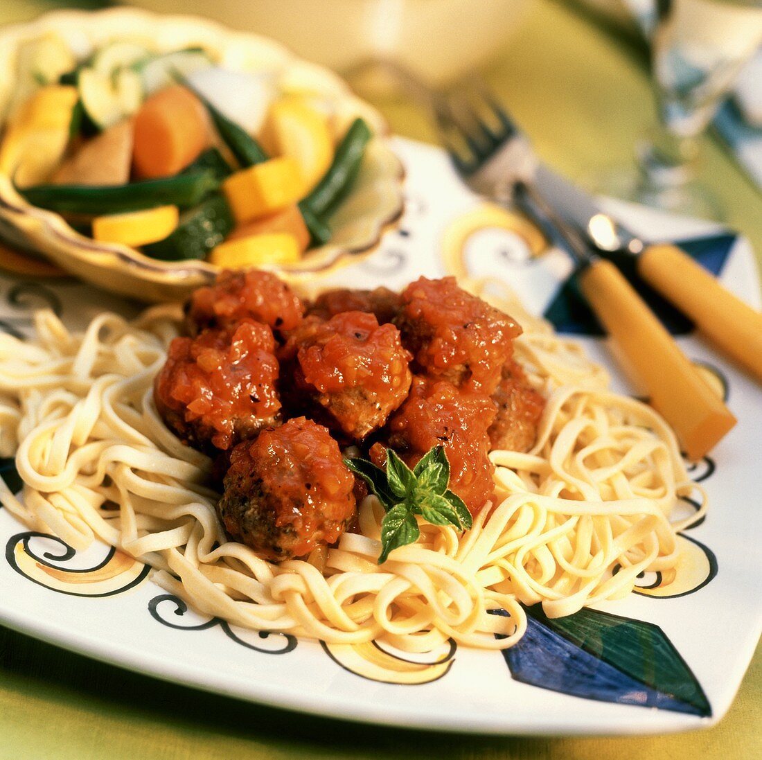 Fettucine with Meatballs