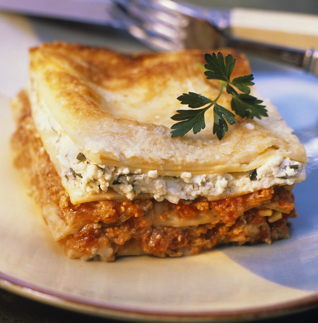 Lasagne alla romana (Nudelauflauf mit Ricotta & Hackfleisch)