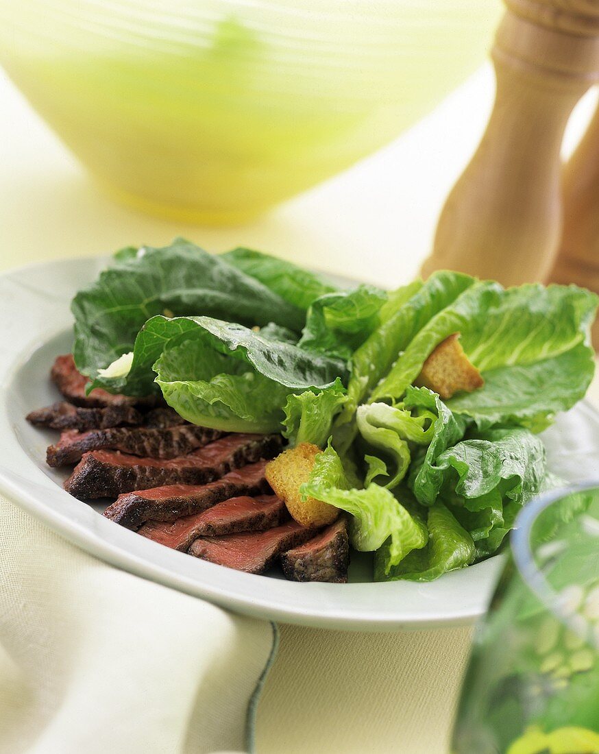 Ceasar Salad with Blackened Steak