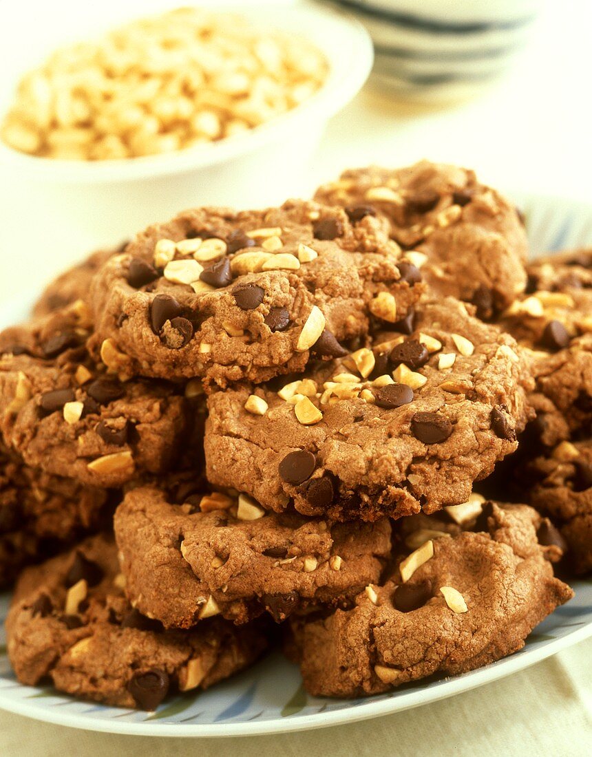 Chocolate Chip Cookies mit Haferflocken