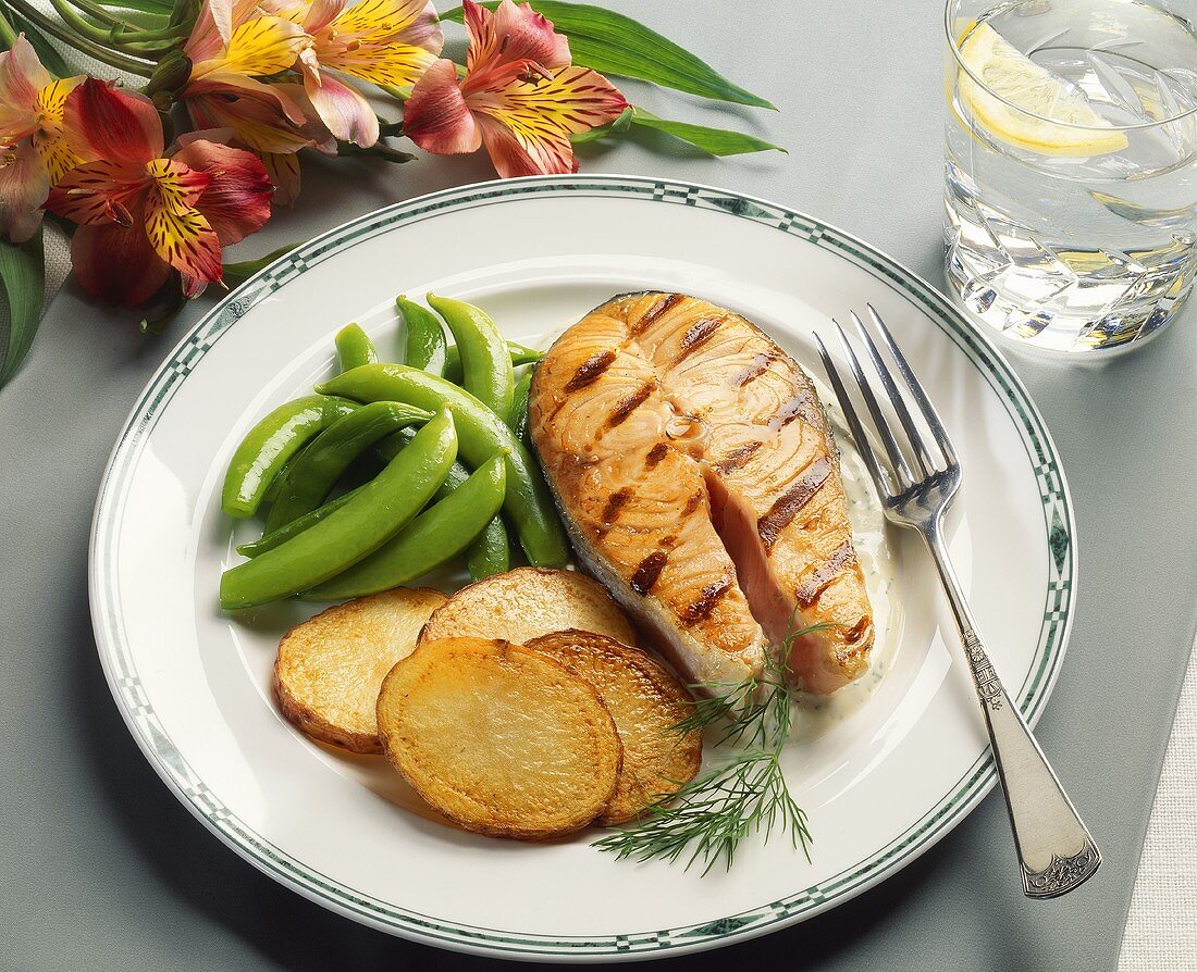 Grilled Salmon with Potatoes