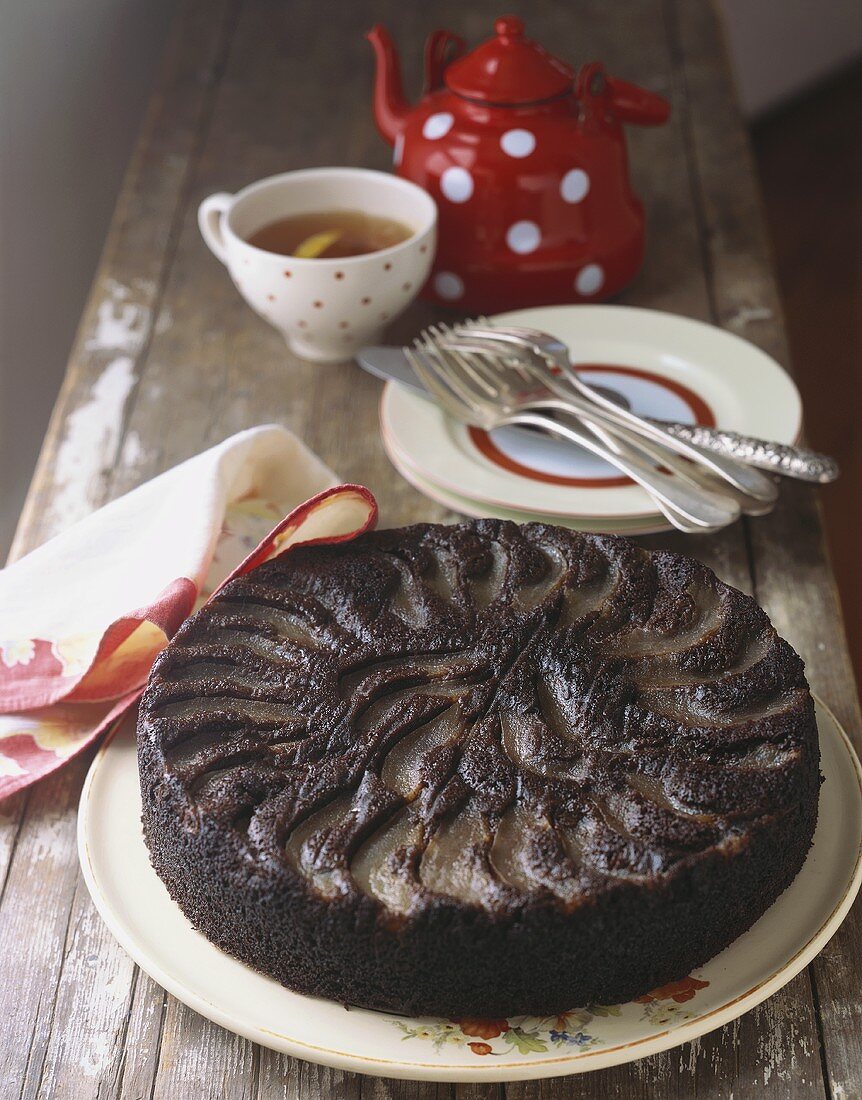 Chocolate pear cake