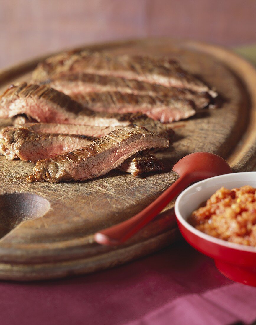 Crying Tiger Steak (Beef steak with tomato & chilli sauce)