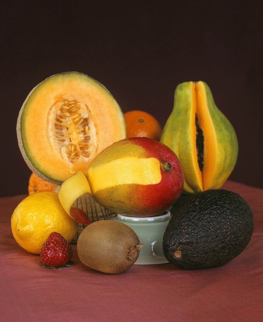 Still life with a selection of fruit