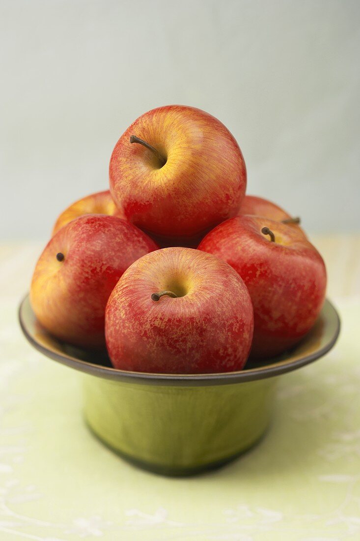 Pink Lady Apples in a Pedestal Dish